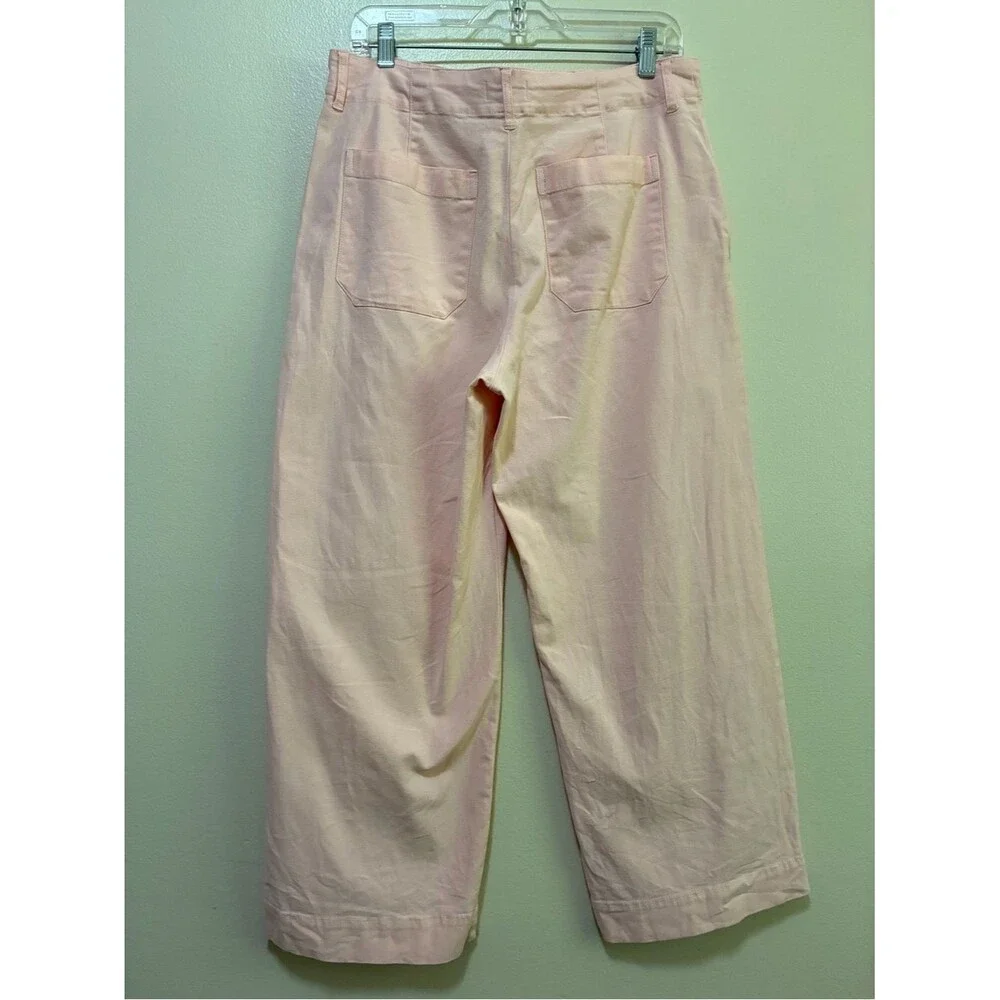 Wonderly Pastel Pink Wide Leg CottonTrousers size 8